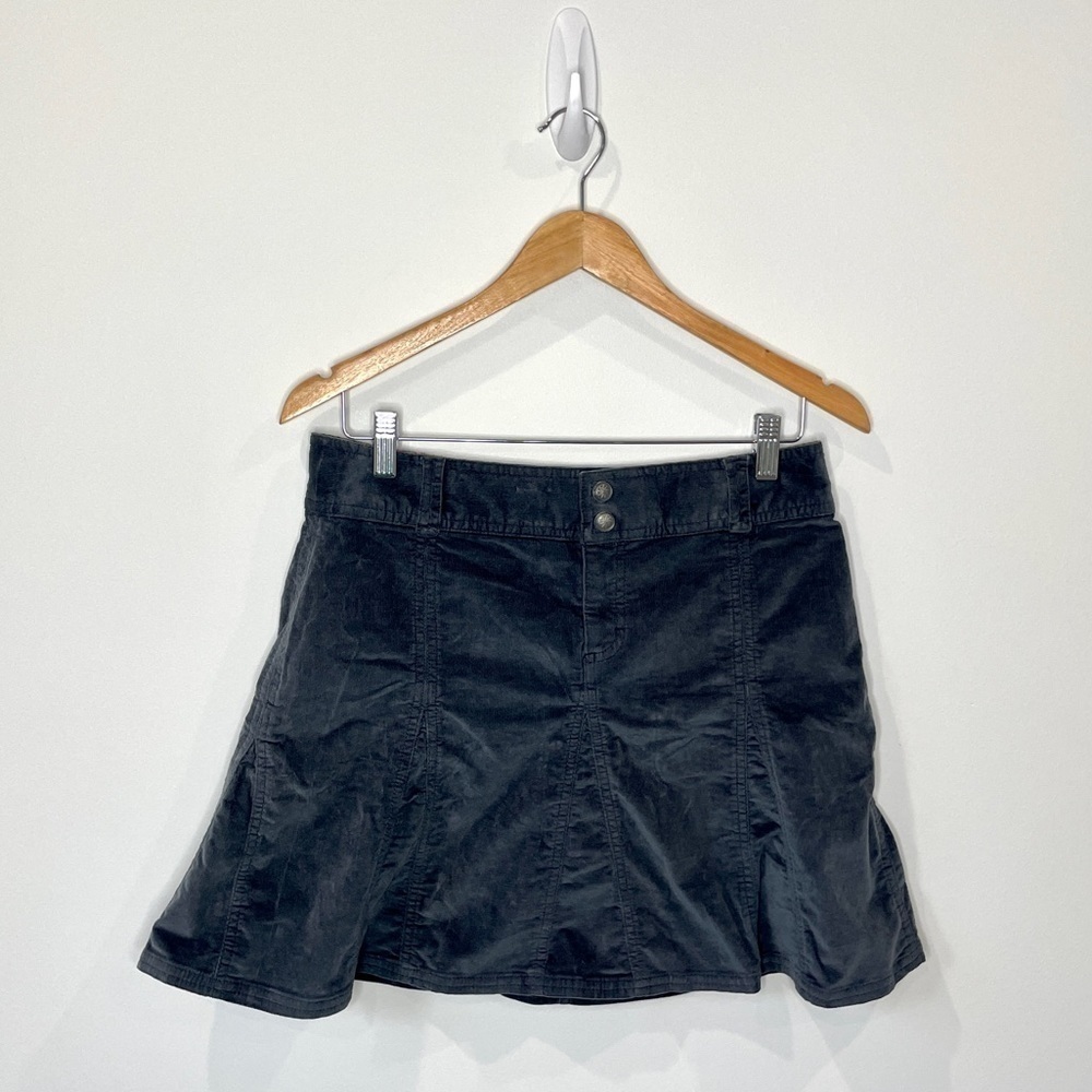 Athleta Gray Suede Mini Women's Skirt Petite 4